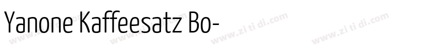 Yanone Kaffeesatz Bo字体转换